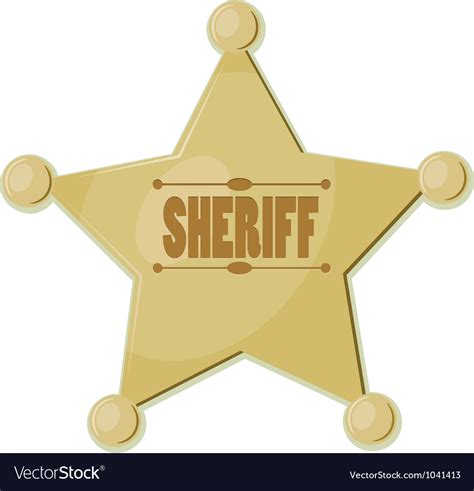 Sheriff Star Royalty Free Vector Image Vectorstock