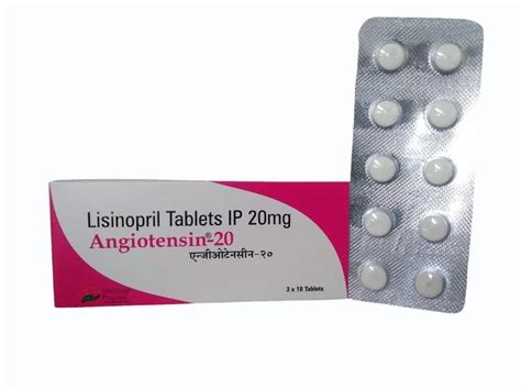 Angiotensin 20mg Tablets Lisinopril 20 Mg At Rs 150 Stripe In New