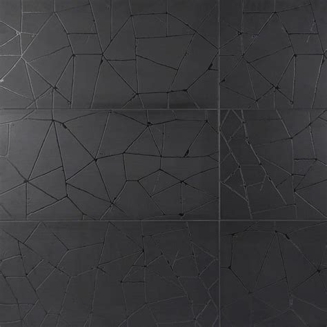 A floor pattern not only alters a room's appearance, but it can also change the room's scale. Faber Black 16x32 Matte Porcelain Tile | Black floor tiles ...