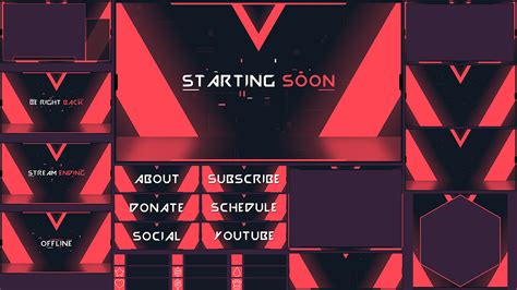 Valorant Inspired Free Twitch Overlay Pack Obs Studio Streamlabs Obs