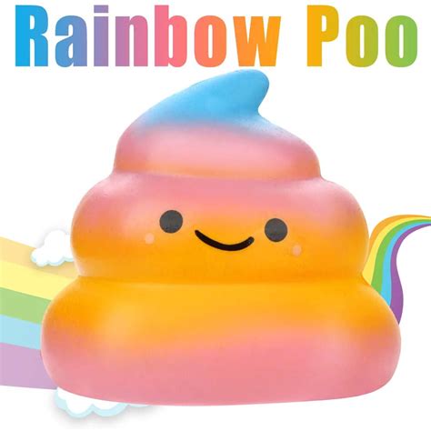 Squishies Kawaii Rainbow Poo Super Slow Rising Cream Scented Stress