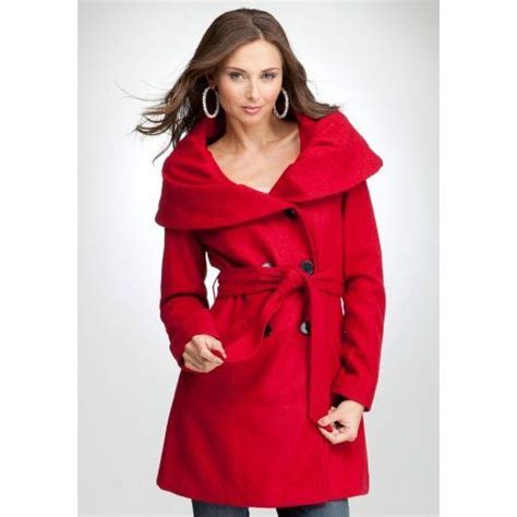 Bb Shawl Collar Coat Outerwear Red M Clothing Stylish
