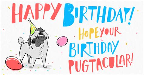 See more ideas about inspirational cards, birthday cards, cards. "Pugtacular Birthday" | Birthday eCard | Blue Mountain eCards