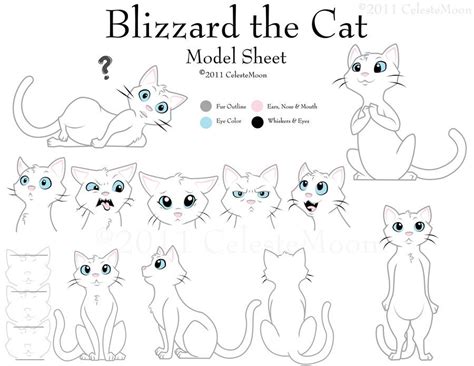 Blizzard the Cat Model Sheet by ~CelesteMoon on deviantART ...