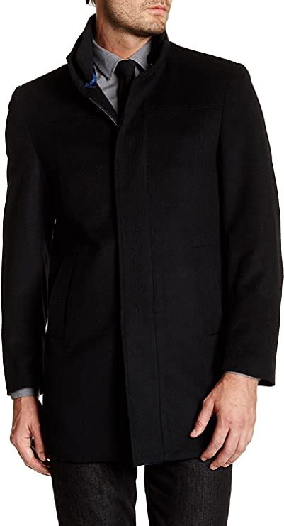 Enzo Mens Single Breasted Overcoat Luxury Woolcashmere Frank Top Coat