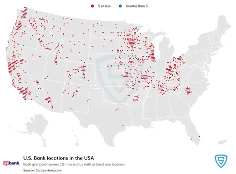 List of all U.S. Bank locations in the USA - ScrapeHero Data Store