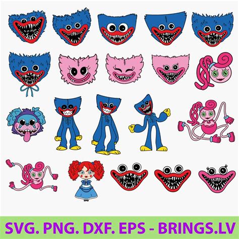 Huggy Wuggy Svg Kissy Missy Svg Poppy Playtime Svg Png Cut Files For Cricut And Silhouette
