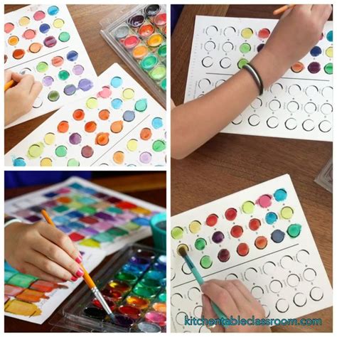 Color Mixing Chart Six Printable Pages for Learning About Colors  The