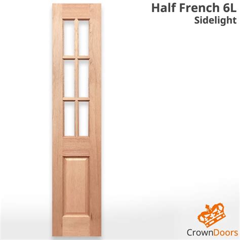 Half French Doors Solid Timber Entry Internal Doors Crown Doors