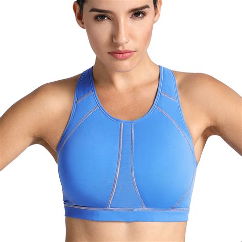 SYROKAN Women S High Impact Full Support Wire Free Padded Active Sports