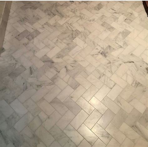 The Forever Classic 3x6 Subway Tile In Marble Herringbone Or