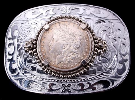 1879 Morgan Silver Dollar Belt Buckle