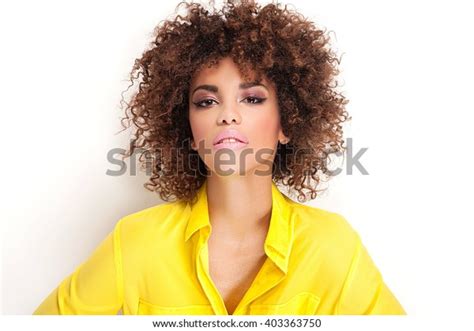 Portrait Beautiful Young African American Woman Stock Photo 403363750