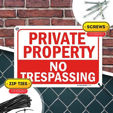 Private Property No Trespassing Sign Made Out Of 040 Etsy Uk