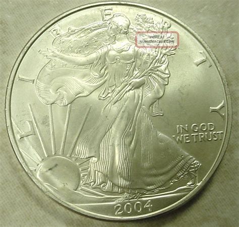 2 American Eagle 1 1 Oz Silver Dollars Both 2004 1 Hologram Gorgeous