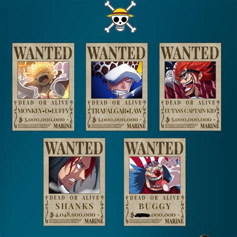Newest One Piece Bounty Poster Complete Crew Set Mugiwara A Size Wall Decoration One Piece