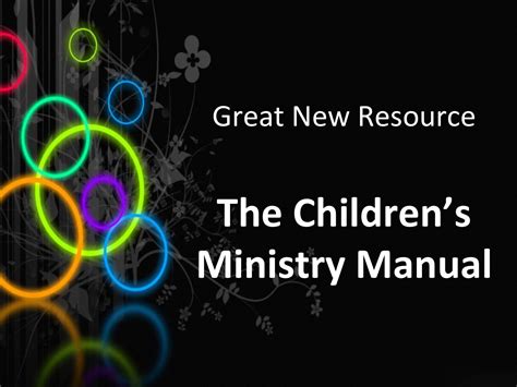 Great New Resource Childrens Ministry Manual Relevant Childrens