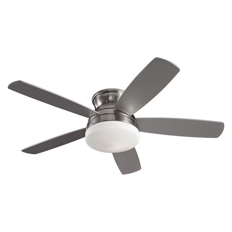 But for ceiling fans, there is no such thing as flush mounted. Shop Monte Carlo Fan Company 52-in Brushed Steel Flush ...