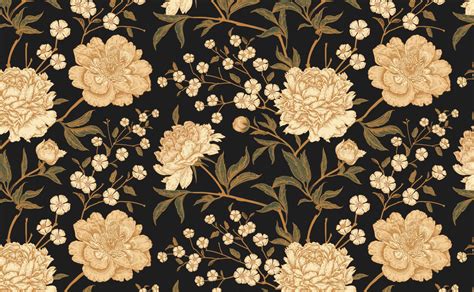 Vintage Floral Wallpaper For Walls Victorian Flora