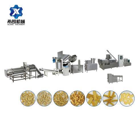 Fried Puffed Snack Food Fry Snacks Pellet Chips Automatic Extruded Flour Fried Snack Production