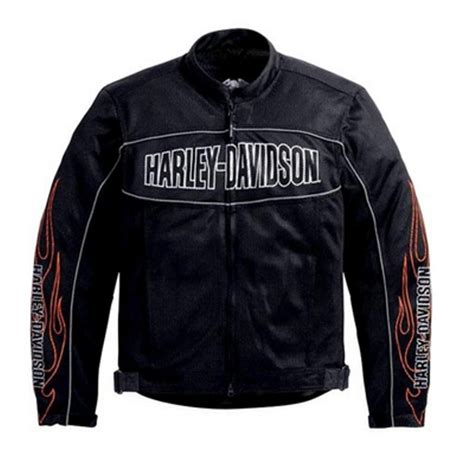 Harley davidson mens zippered nylon jacket orange ivory black embroidered sz xs. harley-davidson-men-s-ride-ready-mesh-jacket-98304-10vm ...