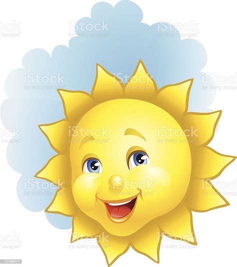 Happy Sun Stock Illustration Download Image Now Art Product Blue