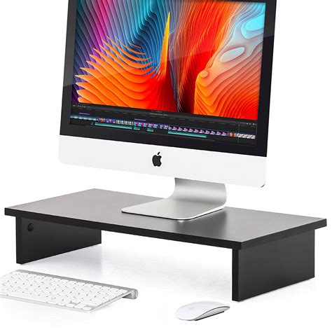 Fitueyes Computer Monitor Stand with keybroad storage space 4.7'' High ...