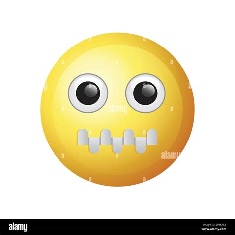 High Quality Emoticon On White Background Zipped Face Emoji Vector