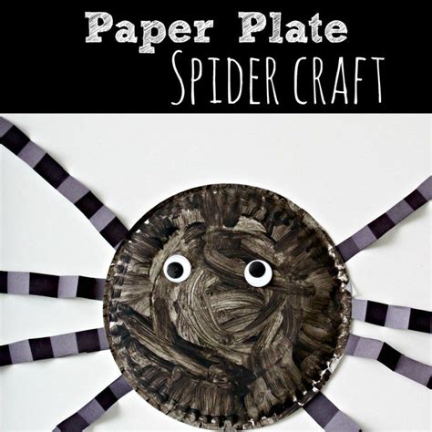 Halloween Paper Plate Spider Craft Spider Crafts Paper Plate Crafts