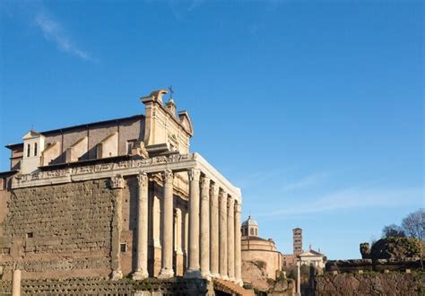 Vista De Detalhes Da Roma Antiga Foto Premium