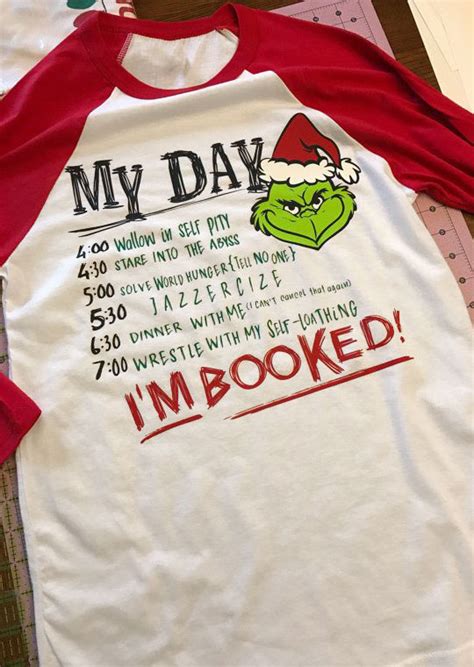 Download Christmas Grinch I'm Booked Baseball T-Shirt - Fairyseason