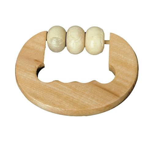 Hand Held 360 Degree Rotation Wooden Ball Body Massager Rolling