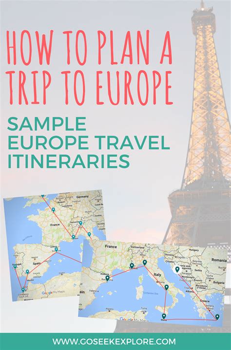 How To Plan A Trip To Europe Sample Travel Itineraries — Go Seek