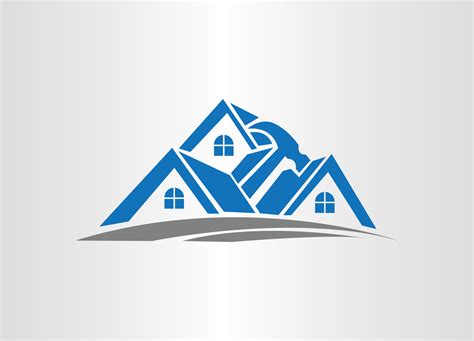 Real Estate Logo Builder Logo Roof Construction Logo Design Template