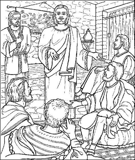 Jesus Appears To The Disciples Coloring Page Color Sdr