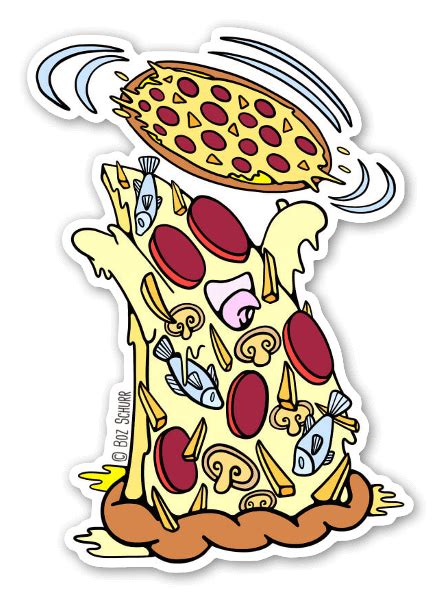 Die cut Pizza Buddy - @ StickerApp Shop