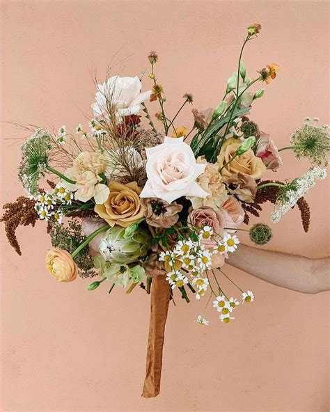 Boho Earthy Bridal Bouquet By Primrose Floral In Miami Floral Event