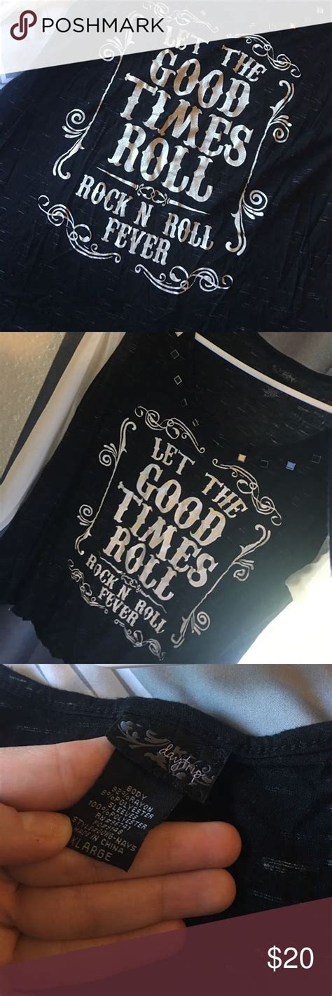 Let The Good Times Roll 34 Sleeve Purchased From Buckle Worn 2x No