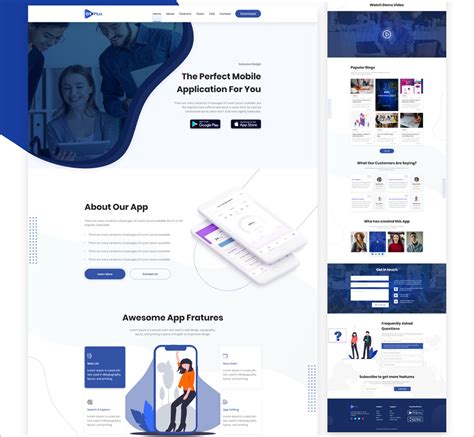 App Landing Page Design On Behance