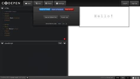 Il miglior editor HTML CSS Javascript online