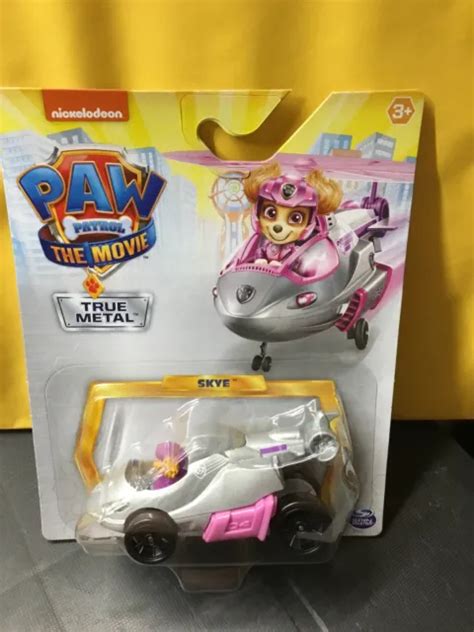 Paw Patrol The Movie True Metal Skye Pink And Gray Racing Vehicle 2021