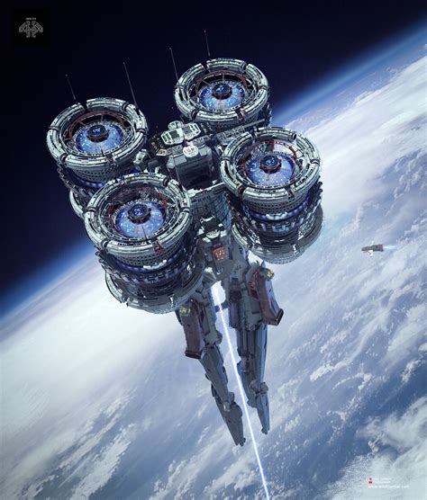 Kitbash Spaceships Inside 44 Energy Blocker Spaceship Darko Darmar