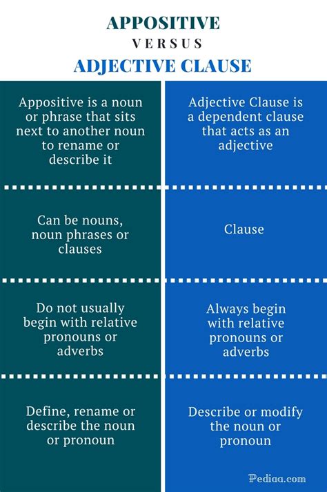 What is noun clause, example sentences Difference Between Appositive and Adjective Clause | Learn ...