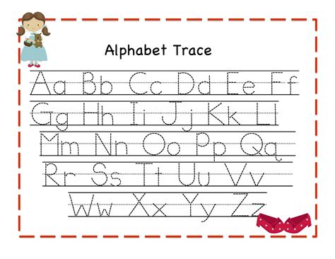 Free Alphabet Printables Tracing