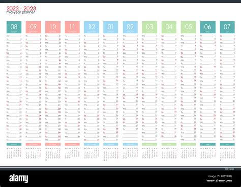 2022 2023 Mid Year Wall Planner Academic Year Perfect For Home