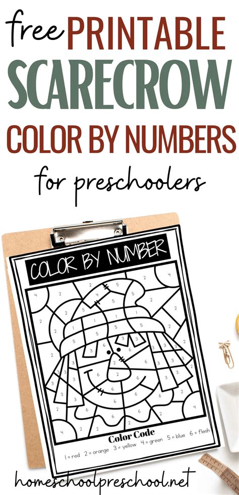 This Set Of Scarecrow Color By Number Worksheets Is A Great Way To Have