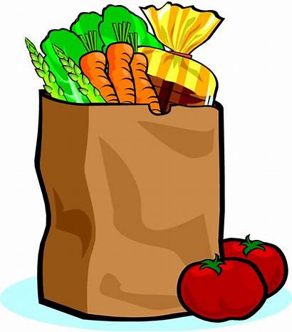 Bag Clipart Grocery Groceries Cliparts Clip Shopping