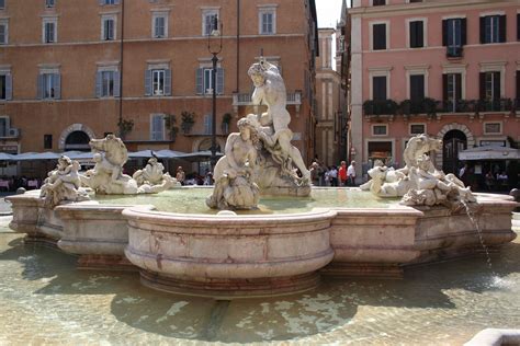 Fountain Of Neptune Piazza Navona Rome Italy Piazza Navona Italy