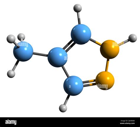 3d Imagen De La Fórmula Esquelética Del Fomepizol Estructura Química