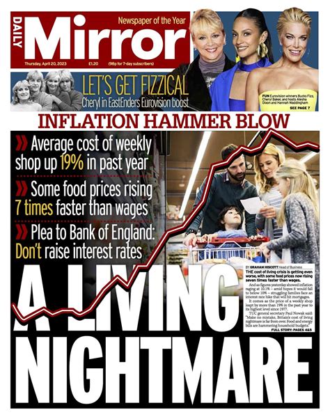 Daily Mirror Front Page Th Of April Tomorrow S Papers Today